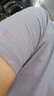 拇指白小T一代純棉短袖T恤男女春夏休閑小白丅百搭打底衫 霧霾藍 XL  曬單實拍圖