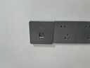 萬(wàn)級(jí)（OFNPFTTH） 電腦光纖插座面板 86型SC耦合器光纖墻壁插座 移動(dòng)光纖接口面板插座 灰色單口 2-81115 曬單實(shí)拍圖