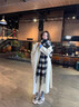 春乏雙面絨毛呢外套女秋冬季中長款過膝氣質(zhì)寬松小個(gè)子呢子大衣外套女 白灰色[卡碼拍小] S 建議105斤-115斤[卡碼拍小] 曬單實(shí)拍圖