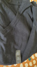 優(yōu)衣庫【超品好價(jià)】女裝竹節紗V領(lǐng)T恤/短袖棉白T上衣打底483576 69 藏青色 XL /165/92A 曬單實(shí)拍圖