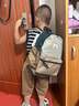 SHUKIKU兒童書包幼兒園大班一年級書包小學(xué)生背包男女生雙肩包淺卡其M碼 曬單實拍圖