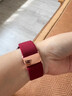 適用蘋(píng)果S11手表表帶S10尼龍編織applewatch9磁吸扣高級腕帶 酒紅色（金屬扣） 適用iwatch S6/5/4/SE【40mm】 曬單實(shí)拍圖