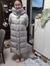 水孩兒（SOUHAIT）童裝男童女童加長(zhǎng)款鵝絨服2025冬季新款親子兒童羽絨服保暖厚外套 銀月灰 160 充絨量241g 曬單實(shí)拍圖
