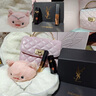 CHARLES&KEITH七夕限定禮盒鏈條包掛菱格小方包CK17-50701608-A Cotton Candy Pink棉花糖粉 S 曬單實(shí)拍圖