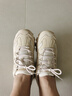 斯凱奇（Skechers）女鞋春季奶油蜜糕鞋厚底增高老爹鞋網(wǎng)面透氣休閑熊貓鞋 自然色/NAT 37 偏大建議選小半碼 曬單實(shí)拍圖