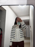 Navigare意大利小帆船女士羊毛衫2025秋季新款舒適親膚開衫毛衣休閑針織衫 科技白黑 L 曬單實(shí)拍圖