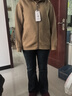 雪中飛外套女連帽新款五明治空氣棉秋冬季拉鏈開(kāi)衫衛(wèi)衣 卡其    L 165 曬單實(shí)拍圖