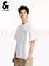 杰克·瓊斯（JACK&JONES）男裝T恤時(shí)尚潮流膠印刺繡日常百搭寬松圓領(lǐng)短袖上衣225301147 雪白SNOW WHITE 常規 M （175） 曬單實(shí)拍圖