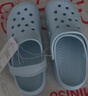 名創(chuàng)優(yōu)品（MINISO）洞洞鞋男女夏季外穿沙灘涼鞋防滑厚底踩屎感包頭涼拖鞋 藍 40-41 曬單實拍圖
