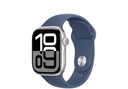 Apple/蘋(píng)果 Watch Series 10 智能手表GPS款42毫米銀色鋁金屬表殼丹寧色運動(dòng)型表帶S/M MX1J3CH/B 曬單實(shí)拍圖