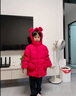 鴨鴨兒童羽絨服小女孩女童女寶加絨加厚可愛(ài)洋氣童裝外套 珊瑚紅 90 曬單實(shí)拍圖