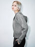 UR2025秋季新款女裝格雷系連帽抽繩雙拉鏈針織開(kāi)衫UYV950020 中灰 M 曬單實(shí)拍圖