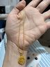 曼卡龍繁星鏈黃18K金項鏈鎖骨鏈彩金通勤au750送女友禮物 繁星鏈42cm 曬單實(shí)拍圖