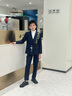 DOMIAMIAKIDS新中式男童西裝套裝兒童西服國潮風男寶主持生日宴禮服演出服 藏青色刺繡西裝5件套 150 （身高140-150）［體重66-75斤］ 曬單實拍圖