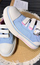OLD ORDER-帆布鞋Canvas-三麗鷗凱蒂貓聯(lián)名 Sanrio Hello Kitty 女 凱蒂粉藍(lán) Hellokitty聯(lián)名款 35 曬單實(shí)拍圖
