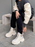 馬克華菲馬丁靴男秋冬季真皮英倫風(fēng)中幫男靴2025年新款休閑潮流戶外工裝鞋 淺砂白 42 (260mm) 男碼 曬單實(shí)拍圖