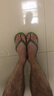 hippobloo泰國進(jìn)口河馬乳膠人字拖粗帶純色浮雕標志款舒適防滑橡膠拖鞋ins 果綠色 40-41 (泰10.5) 曬單實(shí)拍圖