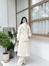 艾萊依【宋佳同款】鵝絨服女2025新款氣質(zhì)風衣羽絨服可脫卸圍巾長款外套 乳灰米-升級款 S 【建議110-130斤】155 曬單實拍圖