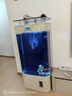 美諾魚(yú)缸客廳半圓型魚(yú)缸屏風(fēng)大中小型家用落地式玻璃金魚(yú)缸生態(tài)免換水 白冰花 60*40*138 曬單實(shí)拍圖