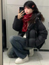 BéLIER LAINé100%羊毛圍巾女外搭女生圍巾格子保暖大牌高檔圍脖女朋友生日禮物 【酒紅色】輕奢大牌羊毛圍巾送女生 曬單實(shí)拍圖