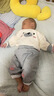 G.DUCKKIDS嬰兒春裝套裝小童衛(wèi)衣兩件套3-6-12個月男童春秋款男女寶卡通衣服 灰色 可愛熊套裝 90 cm 建議12-18個月 曬單實拍圖