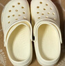 名創(chuàng  )優(yōu)品（MINISO）洞洞鞋男女夏季外穿沙灘涼鞋防滑厚底踩屎感包頭涼拖鞋骨白40-41 曬單實(shí)拍圖