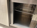 樂(lè )創(chuàng  )（lecon）風(fēng)冷冷藏工作臺操作臺冰柜商用水吧臺廚房冰柜奶茶店烘焙設備保鮮操作臺插盤(pán)式工作臺冰柜平臺雪柜 【層架款風(fēng)冷】全冷藏（0~10°C） 1.2*0.6*0.8米 曬單實(shí)拍圖