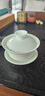 蘇氏陶瓷（SUSHI CERAMICS）翡翠玉功夫茶具套裝羊脂玉陶瓷三才蓋碗青瓷茶壺禮盒裝中秋節送禮 曬單實(shí)拍圖