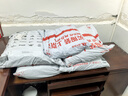 全棉時(shí)代四件套貢緞梭織純棉被套床單單雙人被套春滿(mǎn)芳庭藍1.5米床 曬單實(shí)拍圖