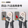 麥思德（MASTERPROOF）冷壓端子鉗電工專(zhuān)用六方壓線(xiàn)口接線(xiàn)工具端子壓接鉗電工鉗壓線(xiàn)鉗 曬單實(shí)拍圖