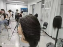 全真發(fā)頭模理發(fā)學徒練習假人頭模型燙染專用公仔模特頭發(fā)型神器 大支架 剪真發(fā)16寸黑色-(練習款)軟 曬單實拍圖