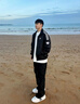 adidas休閑簡(jiǎn)約三條紋梭織立領(lǐng)夾克外套男裝秋季阿迪達斯三葉草 黑色 (偏小，推薦買(mǎi)大1碼)   L 曬單實(shí)拍圖