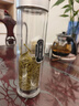 天喜（TIANXI）一鍵開蓋雙層玻璃杯泡茶杯大容量水杯茶杯分離杯500ml老師禮物 曬單實(shí)拍圖