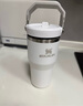 STANLEY拎拎杯吸管杯水杯保溫杯不銹鋼杯子大容量辦公車載887ML-霜白 曬單實拍圖
