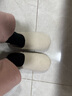 MUJI COM無(wú)印良品【商場(chǎng)同款】日式棉拖鞋女春秋冬情侶家居軟布底靜音防滑棉麻拖鞋男 米白色 橫條紋 38-39 適合37-38腳 曬單實(shí)拍圖