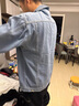 gxmy春秋季牛仔套裝男潮流寬松外套夾克一套搭配牛仔褲學(xué)生痞帥三件套 【3件裝】168牛仔外套藍色+Y76衛 XL 曬單實(shí)拍圖