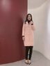 菲洛曼（FEILUOMAN）超薄羽絨服女中長(cháng)款輕薄保暖冬季2020新款修身顯瘦職業(yè)工裝外套 粉色【輕薄款】 XL 曬單實(shí)拍圖