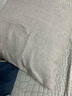潔麗雅抱枕 純色亞麻枕 辦公室靠墊床頭沙發(fā)靠背可拆洗 45*45cm 銀米灰 曬單實拍圖