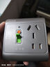 國際電工（FDD）86型電熱水器防漏電保護器空調漏保插頭五孔插座三孔帶開(kāi)關(guān)明暗裝 灰色 10A五孔漏保插座+明裝底盒 曬單實(shí)拍圖