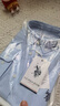 U.S. POLO ASSN.襯衫男春秋長(cháng)袖白色休閑工裝外套高端免燙抗皺寬松藍色男士襯衣 曬單實(shí)拍圖