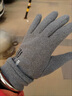 嘉夜手套男士薄款彈力春秋季保暖加絨冬天騎車(chē)防寒騎行開(kāi)車(chē)觸屏秋冬季 字母款黑色男款（初冬薄絨款） 均碼 曬單實(shí)拍圖