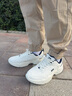 安踏引力休閑鞋男冬季新款革面舒彈科技運動(dòng)跑步復古老爹鞋112538814 【男革面】象牙白/新墨水藍-3 38 （女）/42（男） 曬單實(shí)拍圖