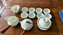 蘇氏陶瓷（SUSHI CERAMICS）翡翠玉羊脂玉功夫茶具側把壺8杯青瓷泡茶壺茶杯大套禮盒教師禮物 曬單實(shí)拍圖