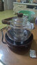 憶壺茶煮茶壺套裝電陶爐煮茶器辦公室玻璃泡茶壺燒水電陶爐可保溫茶具 木紋色高端數顯爐+1.1L提梁壺 曬單實(shí)拍圖