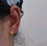潮宏基足金5G黃金耳釘女款計價(jià) 小確幸皇冠 EEG30003375 一對款約1.3g 曬單實(shí)拍圖