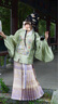 鐘靈記【特價清倉】月華引:琵琶袖對穿交配飾片式馬面衫裙?jié)h服女 紫黛金馬面一件現(xiàn)貨 M 曬單實(shí)拍圖