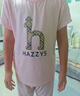 HAZZYS哈吉斯品牌童裝男女童家居服夏新品兒童彈力涼爽圓領(lǐng)家居服套裝 粉艾爾 145 曬單實拍圖