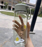 富光塑料茶杯水杯可愛(ài)ins風(fēng)學(xué)生便攜創(chuàng  )意帶蓋杯子耐摔夏天簡(jiǎn)約太空杯 曬單實(shí)拍圖