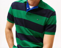 Tommy Hilfiger【輕柔感】25夏季男裝珠地網(wǎng)眼寬條紋寬松短袖T恤POLO39045 曬單實(shí)拍圖