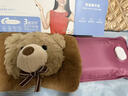 歐曼蒂（OMANTI）新款電熱水袋國標電熱暖手寶長(cháng)毛絨卡通暖水袋充電式防爆熱水袋 電熱暖手寶【棕色小熊】 曬單實(shí)拍圖